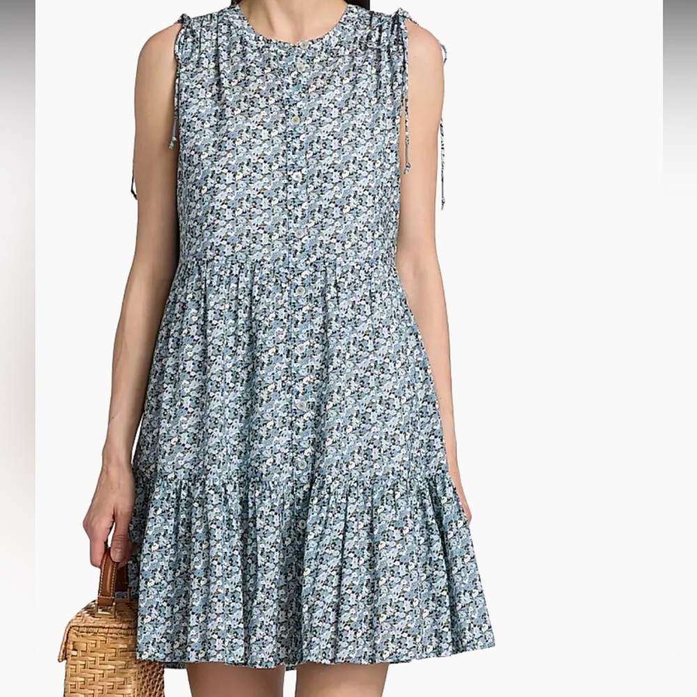 Veronica Beard Yulianna Floral Cotton-Blend Minidress